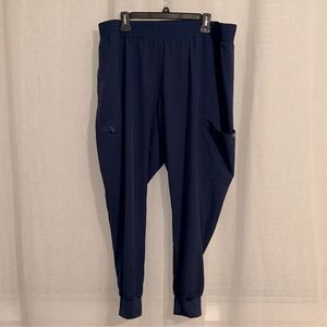 MEDCOUTURE 2X Navy Six Pocket Jogger Scrub Pants